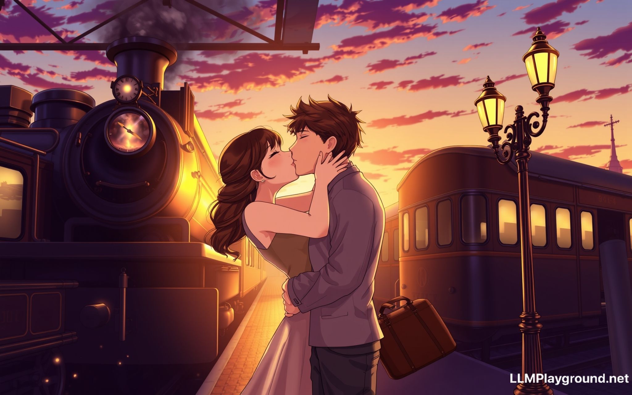 Un beso en el andén