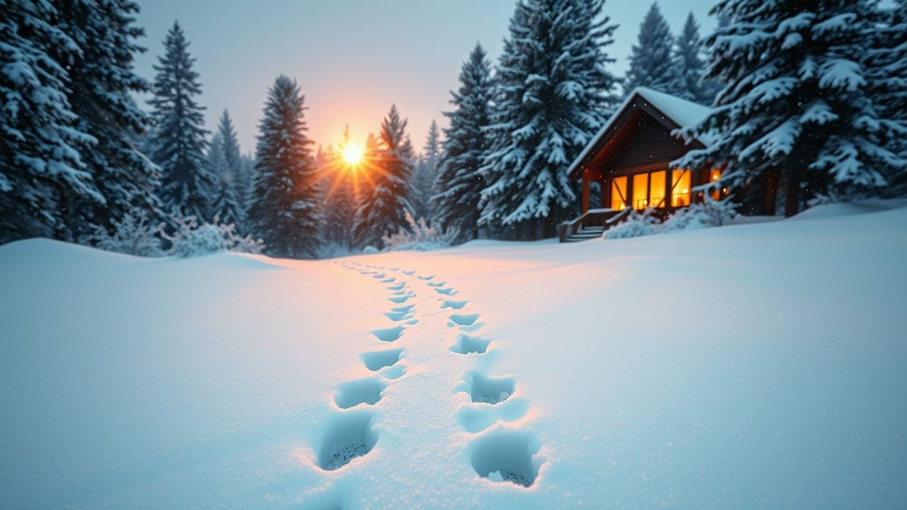 Las huellas de la nieve